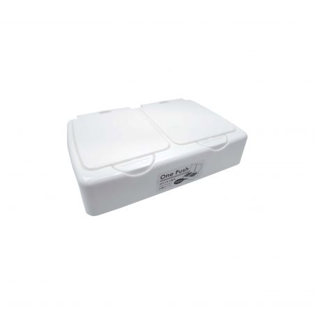 Caja de almacenamiento doble con tapa integrada