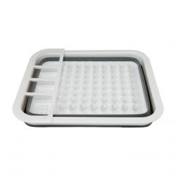 escurridor de platos con diferentes secciones en color blanco 3