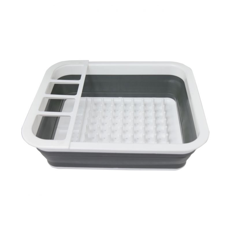escurridor de platos con diferentes secciones en color blanco 4
