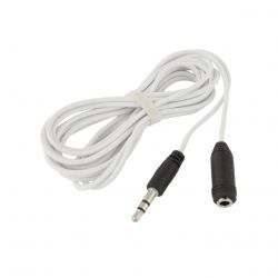 Cable de extensión de audífonos blanco