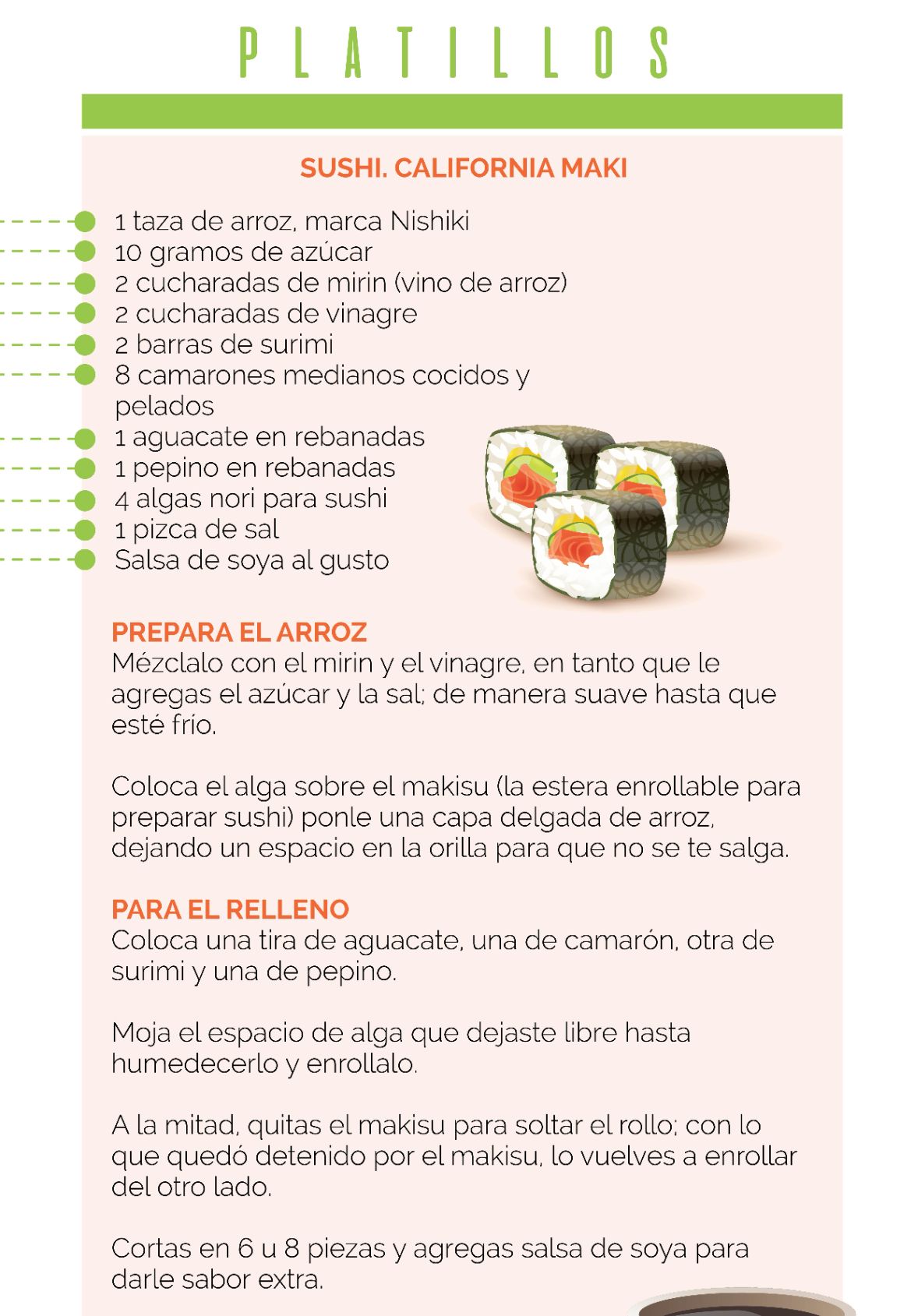 comida japonesa infografia platillos