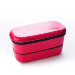Recipiente para almuerzo de 3 niveles 500mL color rosa